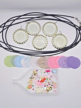 DIY Recycled Bottle Cap Pendant Necklace Kit - Fairycore, Fairy Kei, Kandii 🍬🍭